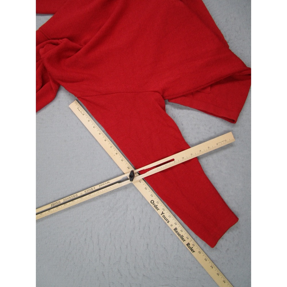 St John Sport Marie Gray Red Knit Zip Up Hoodie Gold Logo Zipper Pull Womens - Picture 10 of 12